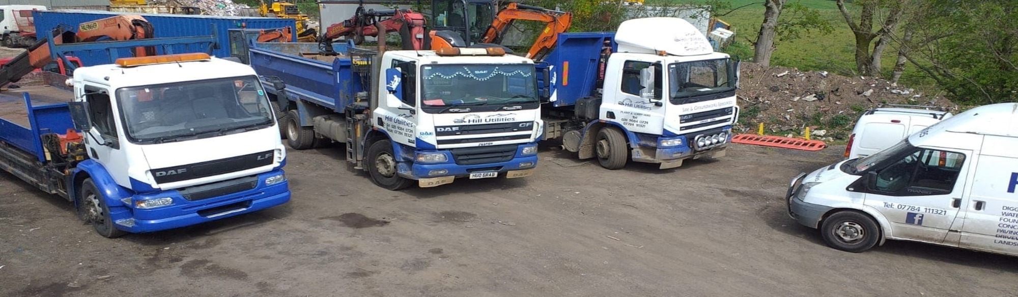A Hill Utilities groundworks site under preparation in County Antrim.